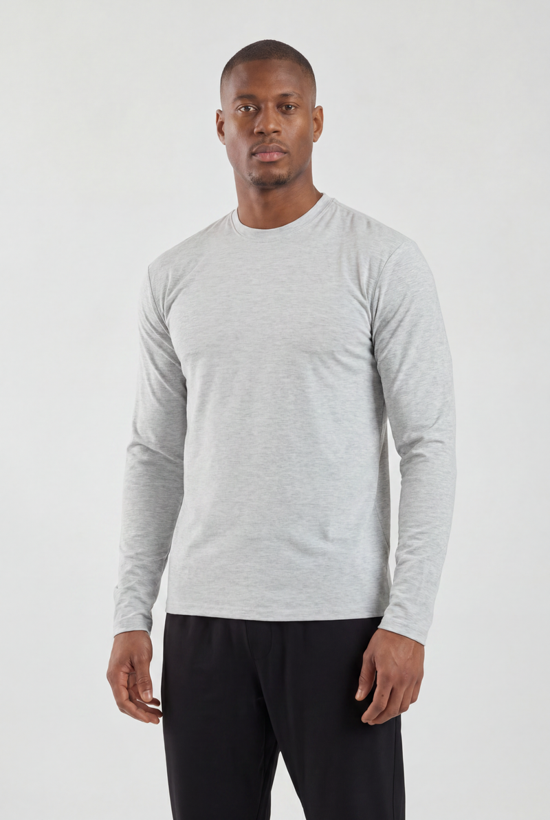 Classic Long Sleeve — Men's Grey Long Sleeve Shirt